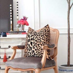 Set of 2 velvet leopard designer pillows SOLD OUT!
